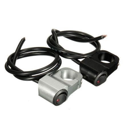 12V 10A Motorcycle Handbar Grip Light Switch On/Off Aluminum Alloy with Indicator 5