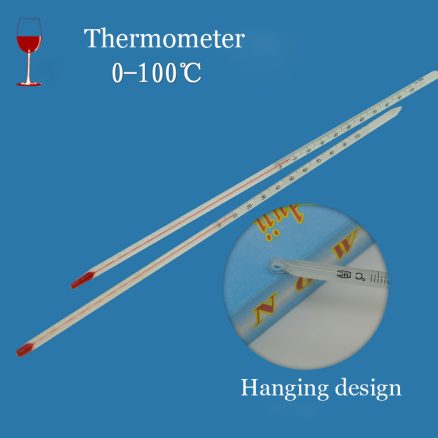0-100 Degree Glass Thermometer Home Brew Laboratory Red Water Filled Thermometer 2