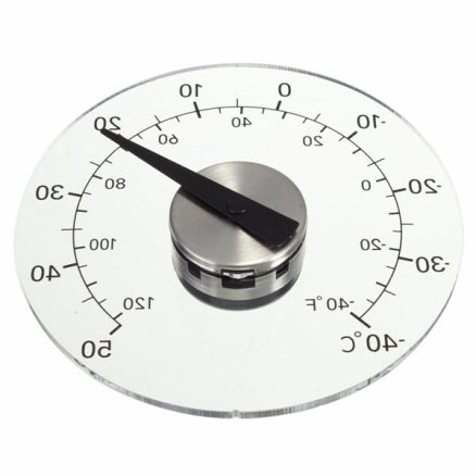 4.33 Inch Thermometer Transparent Round Circular Window Temperature Thermograph 2