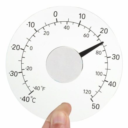 4.33 Inch Thermometer Transparent Round Circular Window Temperature Thermograph 5