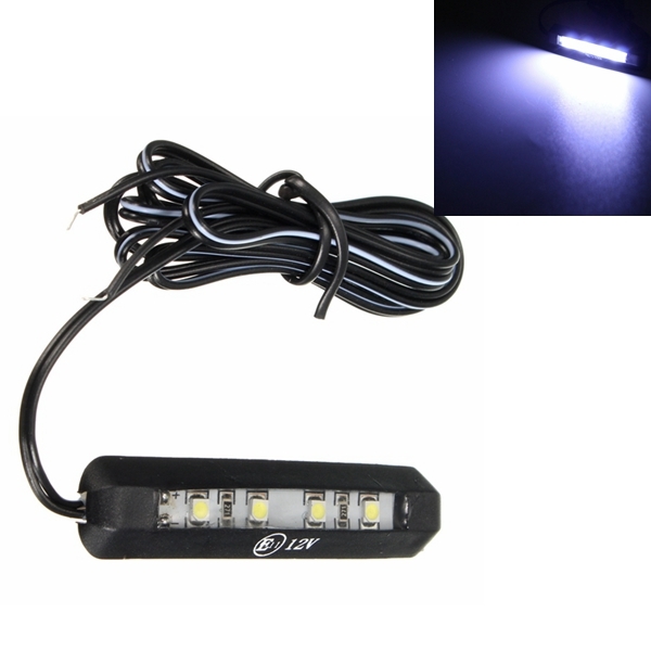 12V 0.3W Motorcycle Car 4 LEDs Tiny Rear Number Plate Light Lamp 2