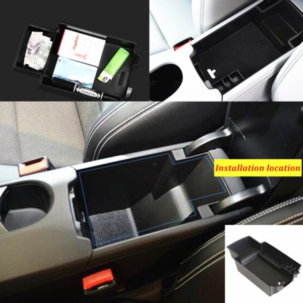 24CM Car Central Storage Box Holder w/Anti-skid Pads For Benz A B CLA GLA Series 7