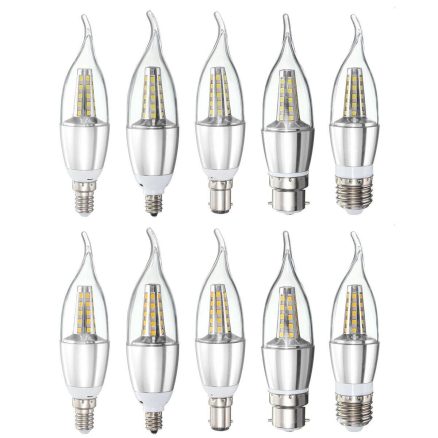 E27 E14 E12 B22 B15 6W 35 SMD 2835 LED Warm White White Candle Light Lamp Bulb AC85-265V 3