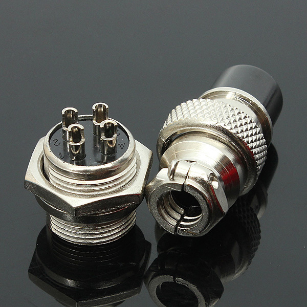 5Pcs GX16-4 4-Pin 16mm Aviation Pug Male and Female Panel Metal Connector 2 5Pcs GX16-4 4-Pin 16mm Aviation Pug Male and Female Panel Metal Connector - Image 2
