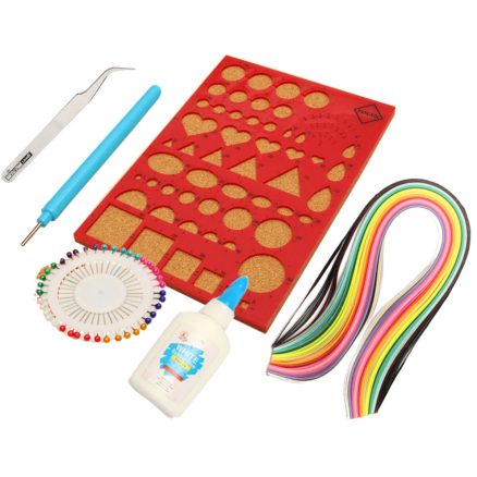 1 Set Creations Paper Quilling Kit Slotted Tools Pins Tweezer Board DIY Craft 3
