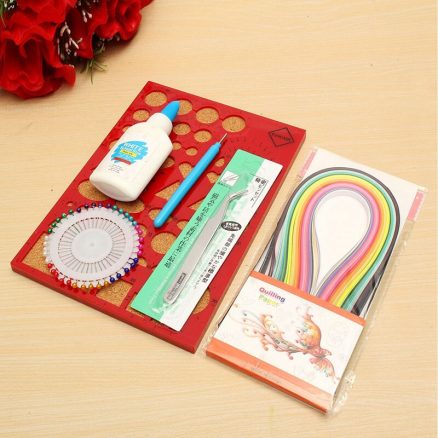 1 Set Creations Paper Quilling Kit Slotted Tools Pins Tweezer Board DIY Craft 5