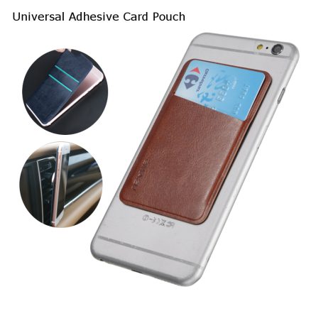 USAMS Universal Adhesive Card Pouch PU Leather Card Slot Sticker Card Holder For iPhone Samsung HTC LG 2