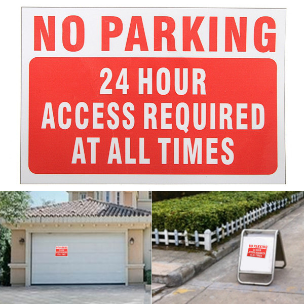 15x10cm Waterproof Vinyl Decal Sticker NO Parking Warning Sign Pattern Words 2