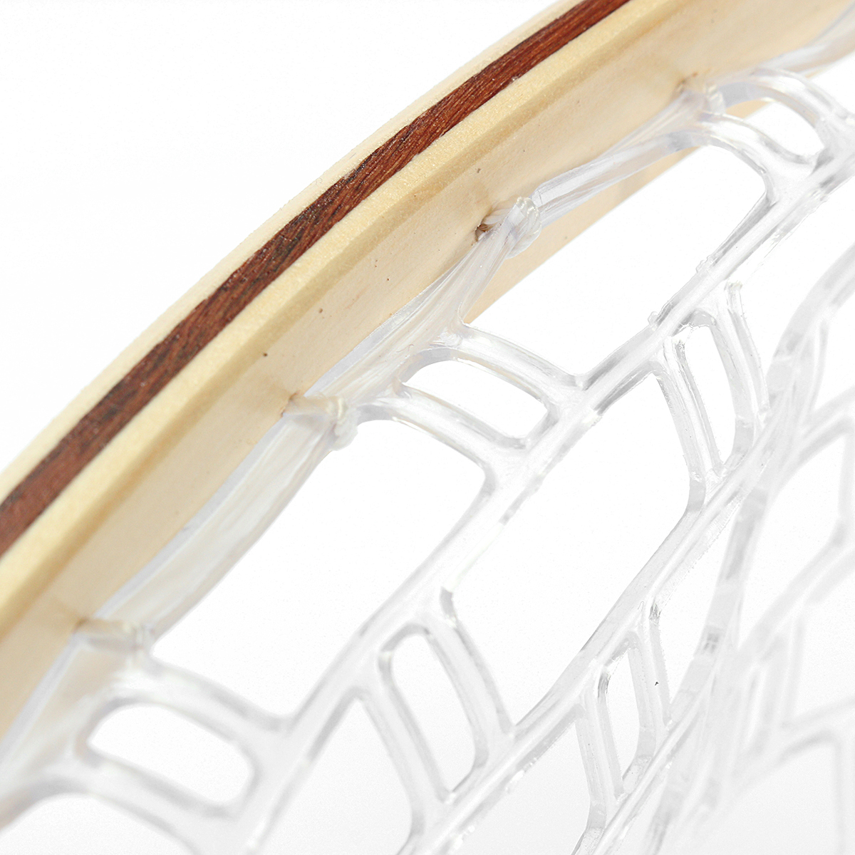 58CM Wooden Handle Fly Fish Fishing Landing Trout Clear Rubber Net Mesh Catch Tackle 5 58CM Wooden Handle Fly Fish Fishing Landing Trout Clear Rubber Net Mesh Catch Tackle - Image 5