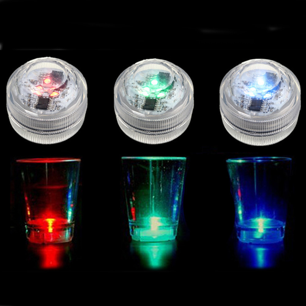 Waterproof Mini LED Colorful Round Candle Under Water Light Lamp 1