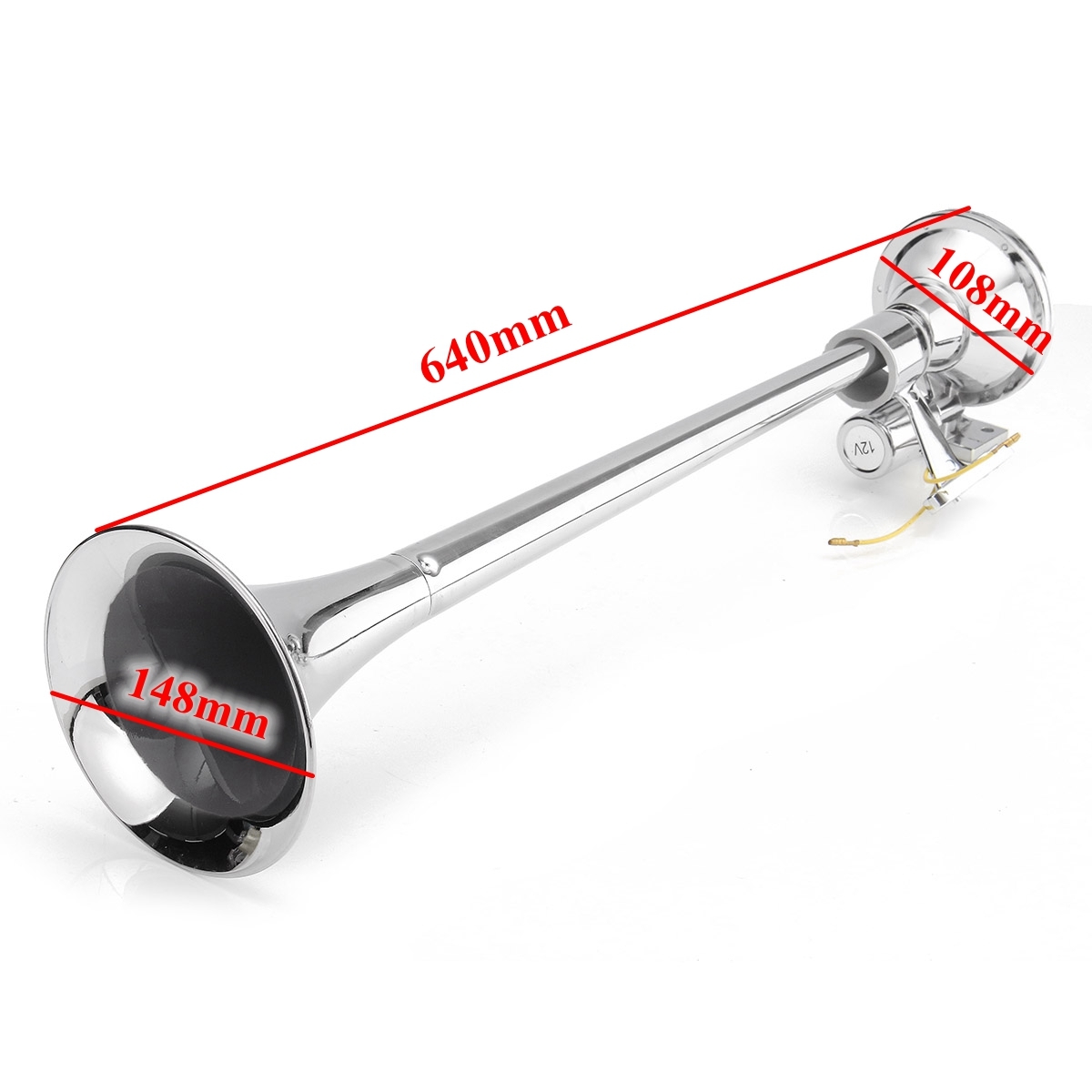 115?±10db Single Trumpet Air Horn Set Car Truck Train Boat 12V Super Loud 7 115?±10db Single Trumpet Air Horn Set Car Truck Train Boat 12V Super Loud - Image 7