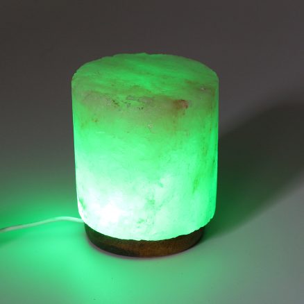 USB Cylindrical Natural Electrical Salt Lamp Crystal Rock Air Purifier Table Light 2