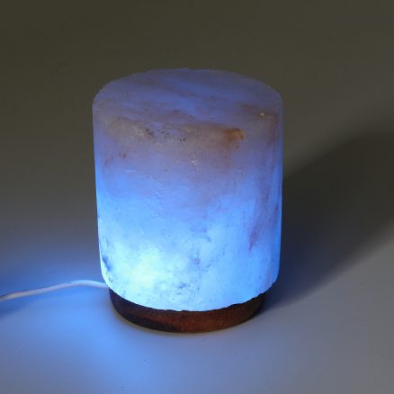 USB Cylindrical Natural Electrical Salt Lamp Crystal Rock Air Purifier Table Light 3