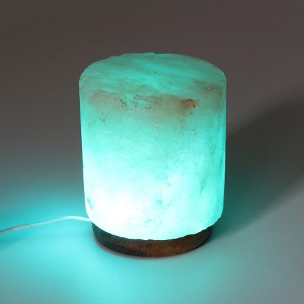 USB Cylindrical Natural Electrical Salt Lamp Crystal Rock Air Purifier Table Light 5