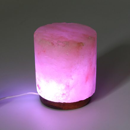 USB Cylindrical Natural Electrical Salt Lamp Crystal Rock Air Purifier Table Light 6