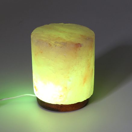USB Cylindrical Natural Electrical Salt Lamp Crystal Rock Air Purifier Table Light 7