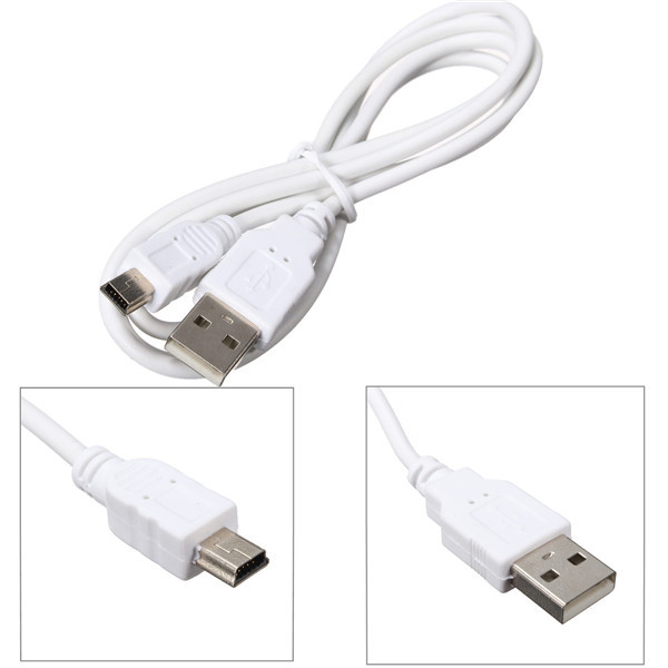 USB 2.0 A Male to Mini 5 Pin B Data Charging Power Cord Adapter Camera Cable 2