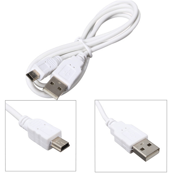 USB 2.0 A Male to Mini 5 Pin B Data Charging Power Cord Adapter Camera Cable 1 USB 2.0 A Male to Mini 5 Pin B Data Charging Power Cord Adapter Camera Cable