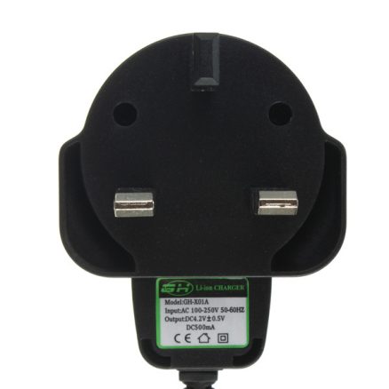 Universal 3.5mm UK Plug AC Charger For LED Flashlight Headlamp 55cm 5