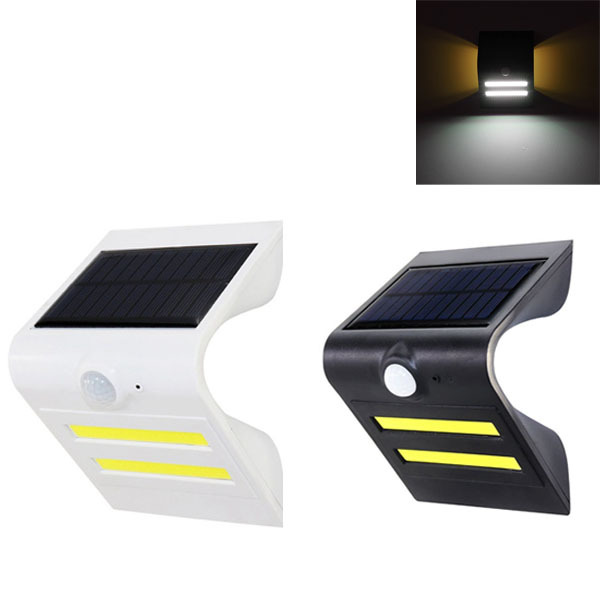 Solar Power PIR Motion Sensor COB LED Light Outdoor Garden IP65 Security Wall Light 1