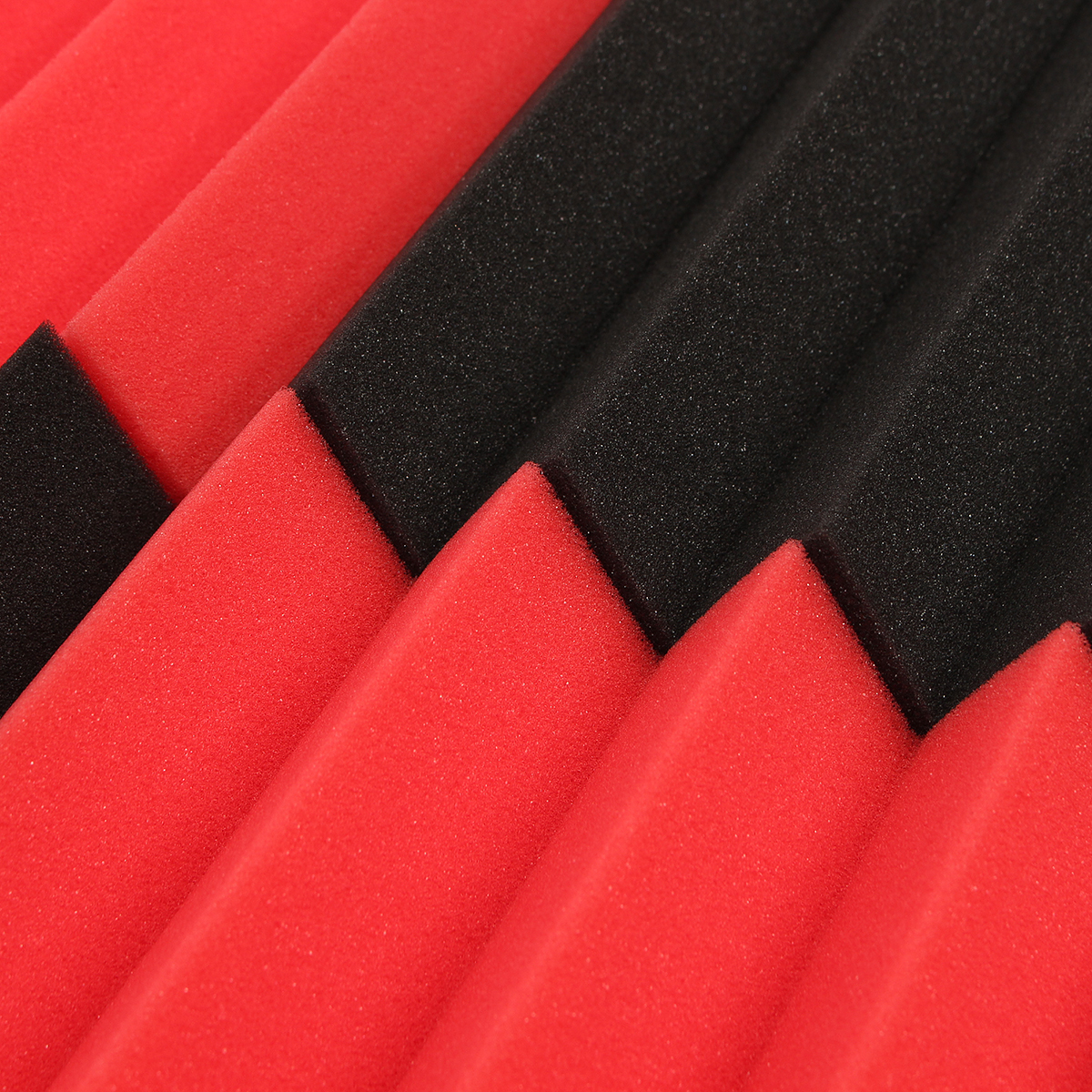6Pcs 30x30x5cm Wedge Sound Insulation Studio Foam Red/Black 4 6Pcs 30x30x5cm Wedge Sound Insulation Studio Foam Red/Black - Image 4
