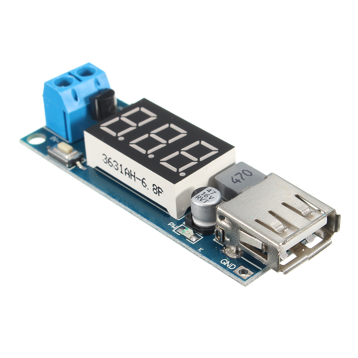 DC-DC 4.5-40V Step Down LED Volt Meterr USB Voltage Converter Buck Module 5V/2A 3 DC-DC 4.5-40V Step Down LED Volt Meterr USB Voltage Converter Buck Module 5V/2A - Image 3