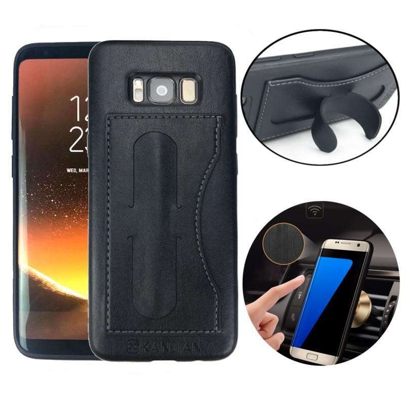 Bakeey?„? PU Leather Kickstand Card Slot Magnetic Cover Case for Samsung Galaxy S8 5.8 Inch 2