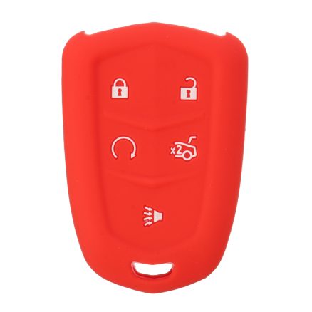 Car Key Cover 5 Buttons Silicone Remote Smart Key Cover Case For Cadillac SRX XTS CTS ATS-L 3