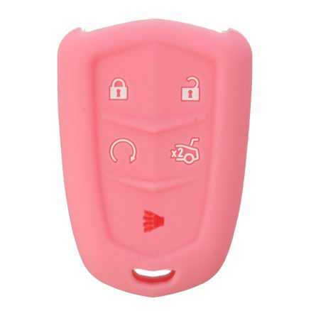 Car Key Cover 5 Buttons Silicone Remote Smart Key Cover Case For Cadillac SRX XTS CTS ATS-L 5