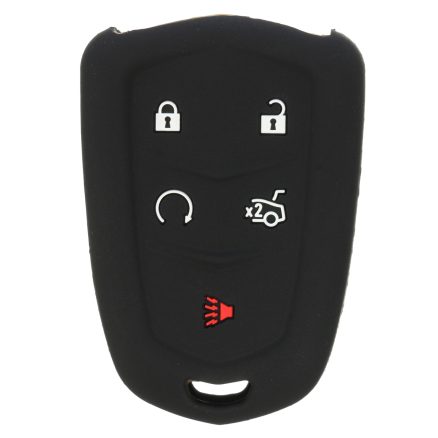 Car Key Cover 5 Buttons Silicone Remote Smart Key Cover Case For Cadillac SRX XTS CTS ATS-L 7