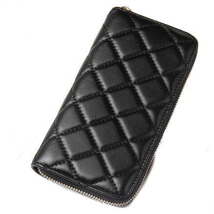 Universal PU Leather Clover Ornament Classic Diamond Lattice Phone Wallet for Phone Under 6.0-inch 4