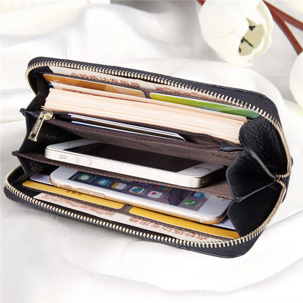 Universal PU Leather Clover Ornament Classic Diamond Lattice Phone Wallet for Phone Under 6.0-inch 6 Universal PU Leather Clover Ornament Classic Diamond Lattice Phone Wallet for Phone Under 6.0-inch - Image 6