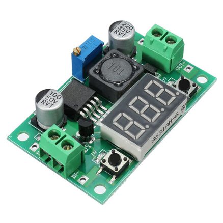 LM2596 DC-DC 1.3V - 37V 3A Adjustable Buck Step Down Power Module 150KHz Internal Oscillation Frequency With Digital Display Over-Heat And Short Circu 1
