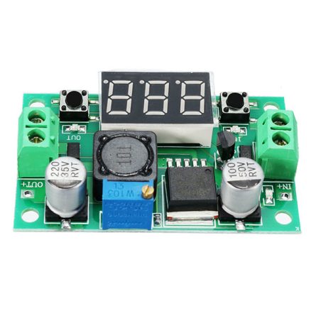 LM2596 DC-DC 1.3V - 37V 3A Adjustable Buck Step Down Power Module 150KHz Internal Oscillation Frequency With Digital Display Over-Heat And Short Circu 3
