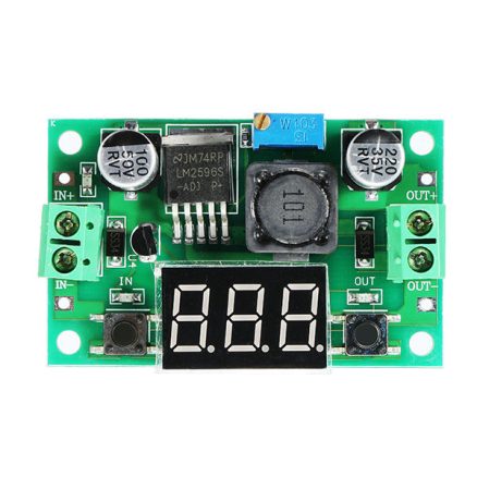 LM2596 DC-DC 1.3V - 37V 3A Adjustable Buck Step Down Power Module 150KHz Internal Oscillation Frequency With Digital Display Over-Heat And Short Circu 4