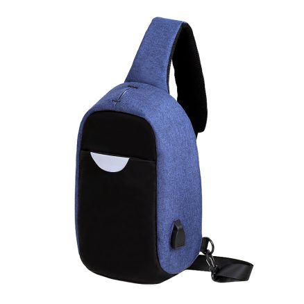 Men External USB Charging Multi-Function Sling Bag Water Repellent Anti Theft Bag for Ipad 2