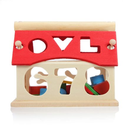 New Kid Wooden Digital Number House Building Toy Educational Intellectual Blocks 2