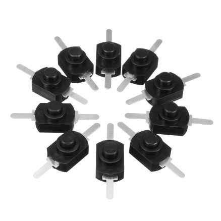 Excellway?® 10Pcs 1A 30V DC 250V Black Latching On Off Mini Push Button Switch 1