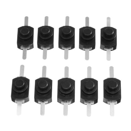 Excellway?® 10Pcs 1A 30V DC 250V Black Latching On Off Mini Push Button Switch 6