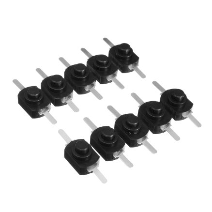 Excellway?® 10Pcs 1A 30V DC 250V Black Latching On Off Mini Push Button Switch 7