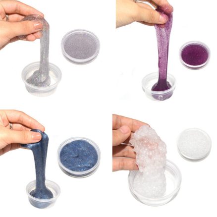 4PCS Kiibru Slime DIY Glitter Shiny Crystal Clay Rubber Mud Plasticine Toy Gift Stress Reliever 3
