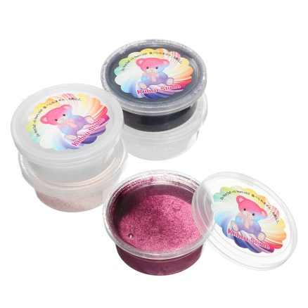 4PCS Kiibru Slime DIY Glitter Shiny Crystal Clay Rubber Mud Plasticine Toy Gift Stress Reliever 6