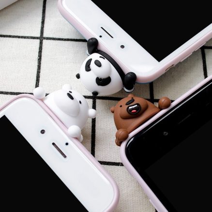 3D Cartoon Cute Animal Bear Panda Toys Soft TPU Protective Case for iPhone 7 Plus 5.5'' 5