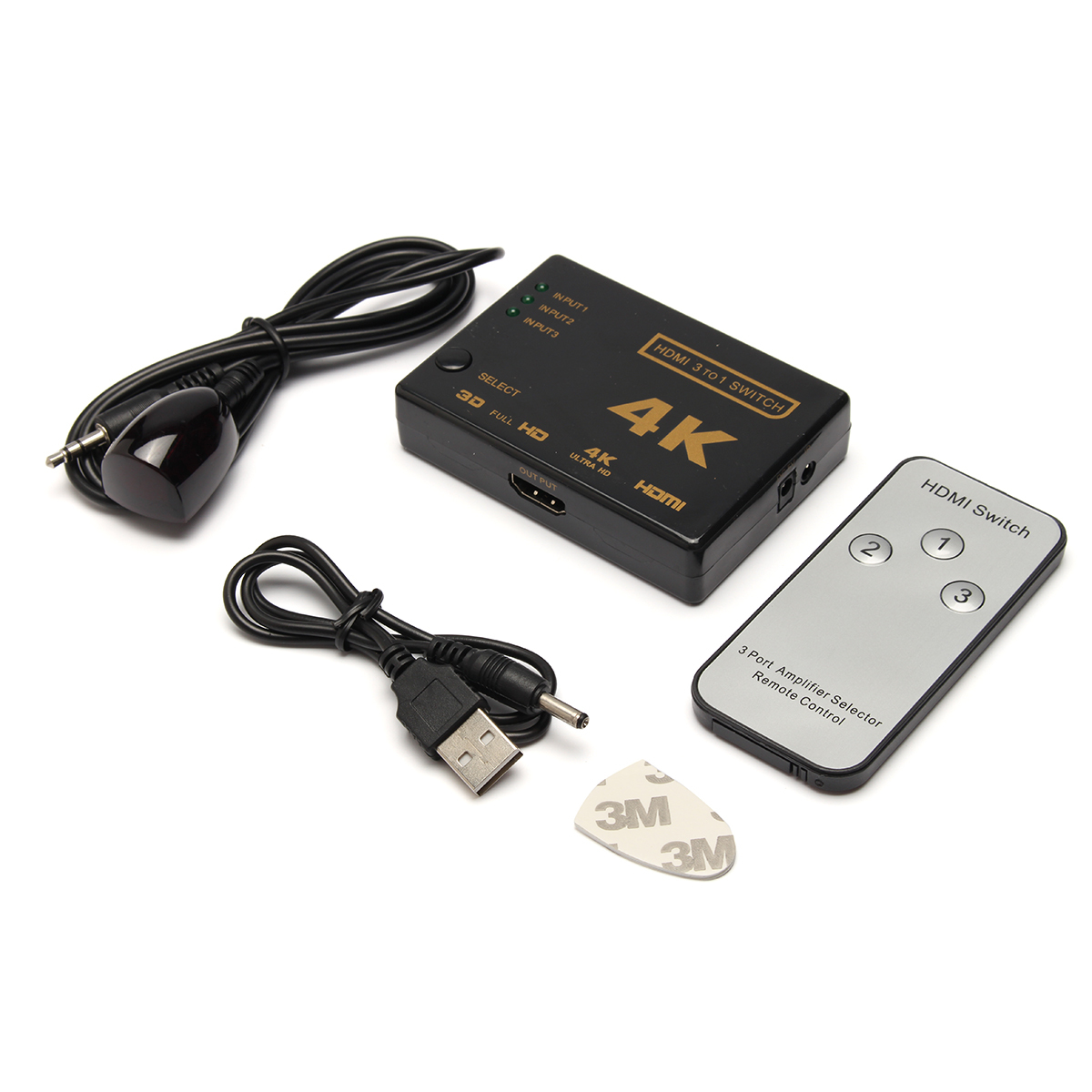 4K 3 in 1out HD Switch Hub Splitter TV Switcher Adapter Ultra HD for HDTV PC 3 4K 3 in 1out HD Switch Hub Splitter TV Switcher Adapter Ultra HD for HDTV PC - Image 3