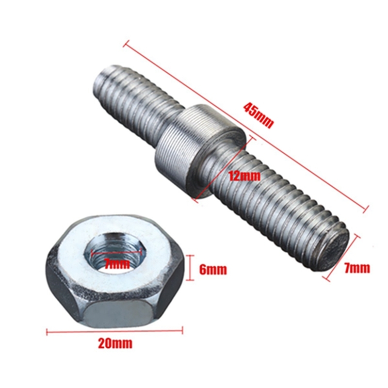 M7 Double Threaded Screw Studs with Hard Steel Hex Nuts for Stihl Chain Saw 2 M7 Double Threaded Screw Studs with Hard Steel Hex Nuts for Stihl Chain Saw - Image 2