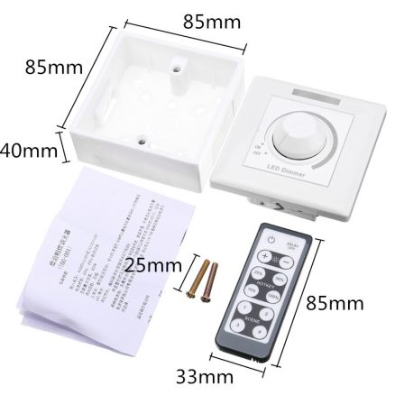 AC220V/110V IR Dimmer Control LED Light Wireless Wall Switch Fireproof Material Single 3
