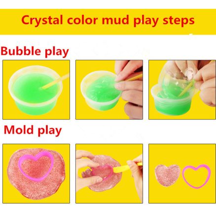 24PCS Colorful Crystal Mud Non Toxic Slime Mud Toys Pinata Luminous Ramen Soil DIY Environmental Toy 4