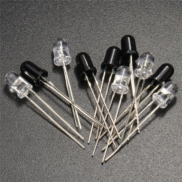 50pcs 5mm 940nm IR Infrared Diode Launch Emitter Receive Receiver LED 2 50pcs 5mm 940nm IR Infrared Diode Launch Emitter Receive Receiver LED - Image 2
