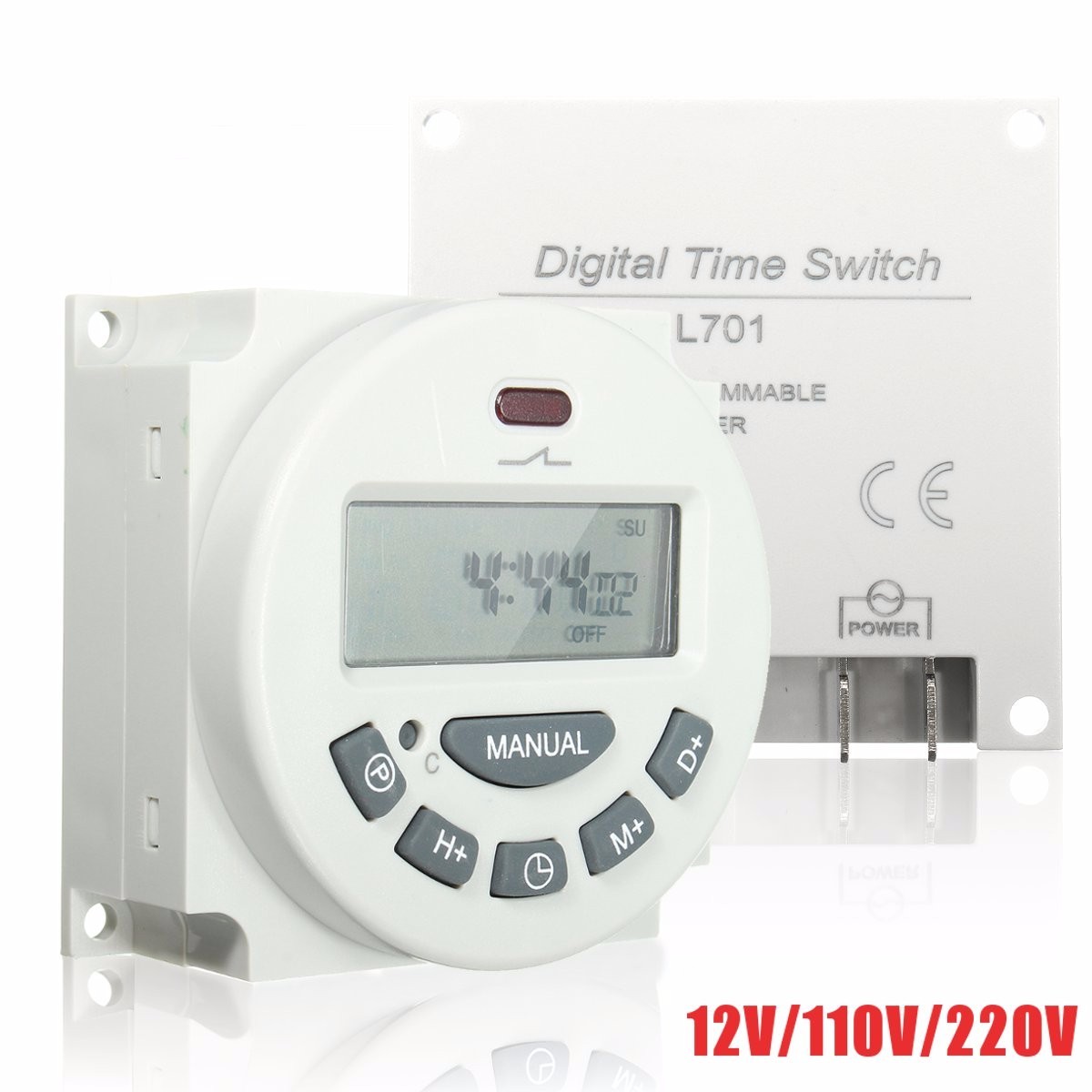 Excellway?® L701 12V/110V/220V LCD Digital Programmable Control Power Timer Switch Time Relay 2 Excellway?® L701 12V/110V/220V LCD Digital Programmable Control Power Timer Switch Time Relay - Image 2