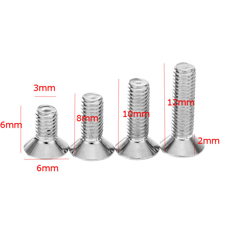 Suleve?„? M3ASH5 10pcs M3 Hex Countersunk Flat Head Screws Alloy Steel Titanium Plated 12.9 Grade 3 Suleve?„? M3ASH5 10pcs M3 Hex Countersunk Flat Head Screws Alloy Steel Titanium Plated 12.9 Grade - Image 3